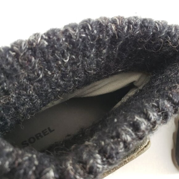 Sorel Joanie Sweater Wedge Boot Women 7.5 Brown Leather Ankle Pull On Waterproof - Picture 12 of 12